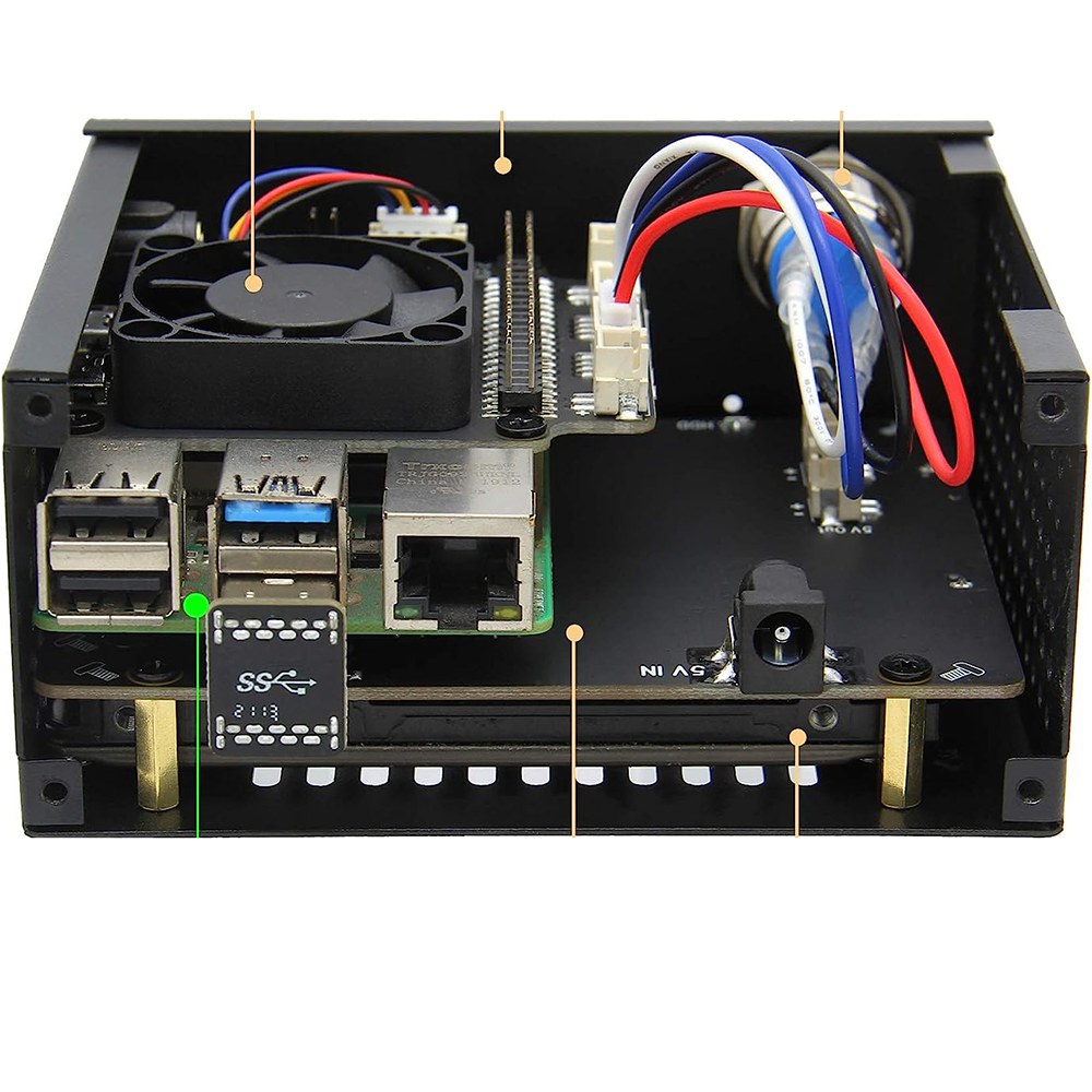Kit Raspberry PI 4 model B 8 GB Combo card 64/128 GB cu integrare HDD/SSD SATA 2.5